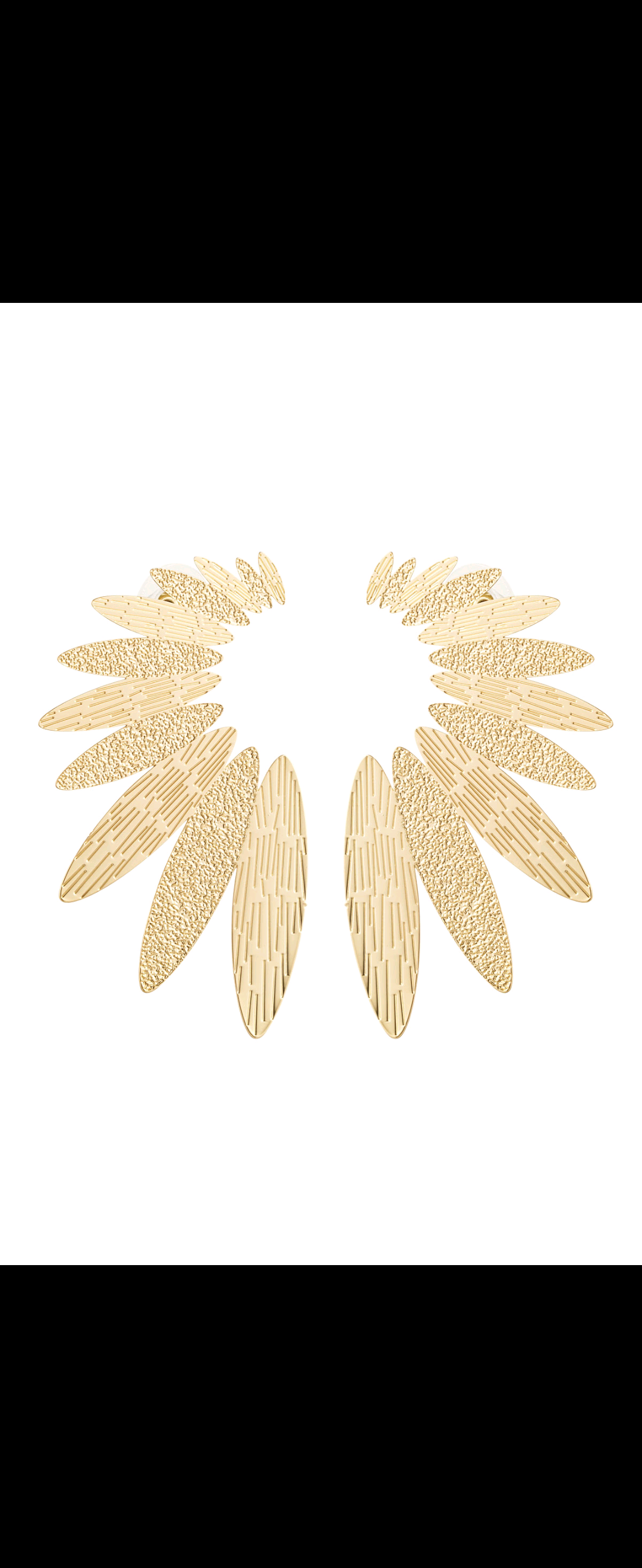 Gold Half Off Statement Earring