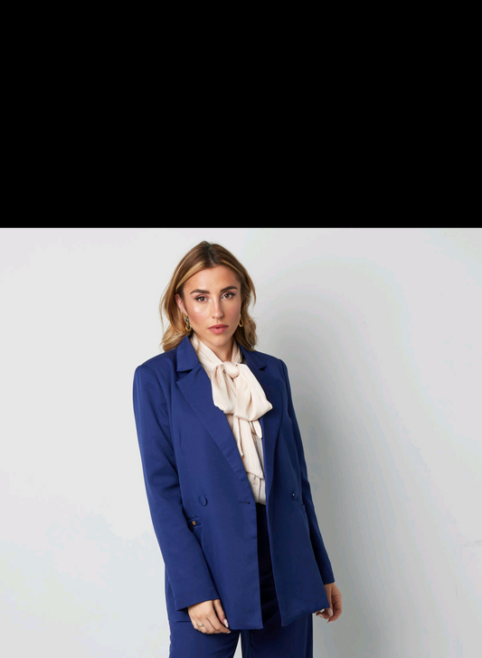 Dark Blue Plain Blazer