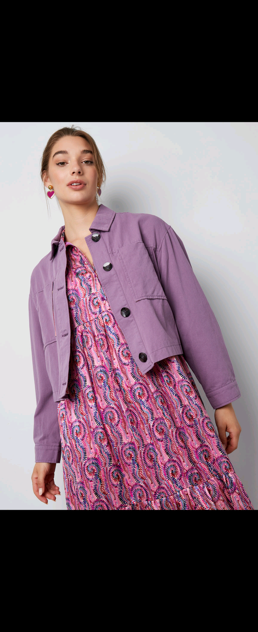 Purple Cropped Jacket