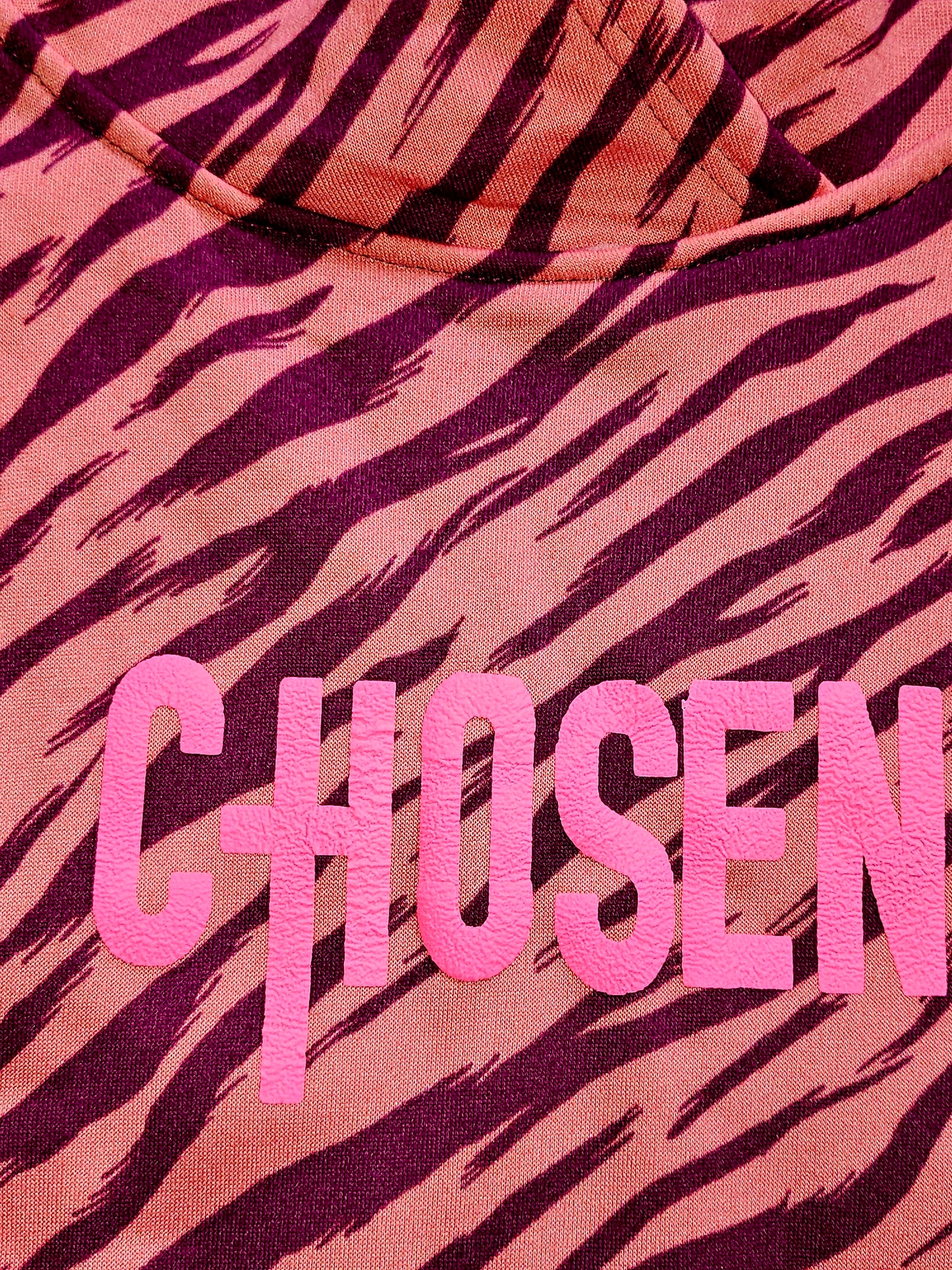 Purple and Pink Zebra Print Chosen Hoodie