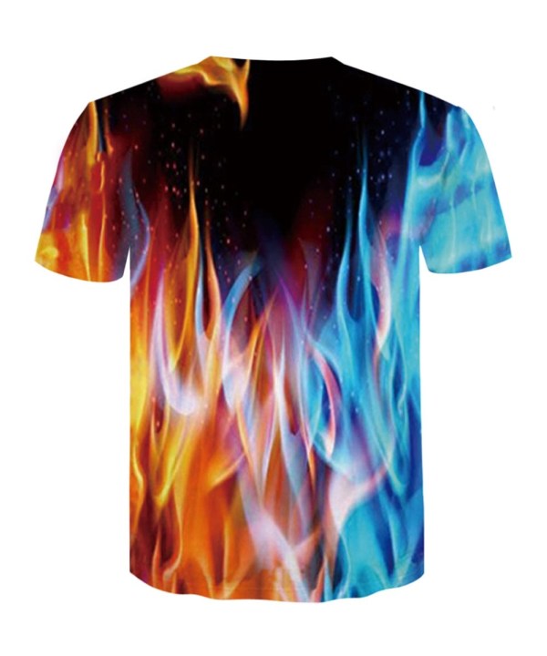 Men Fire Print Shirt