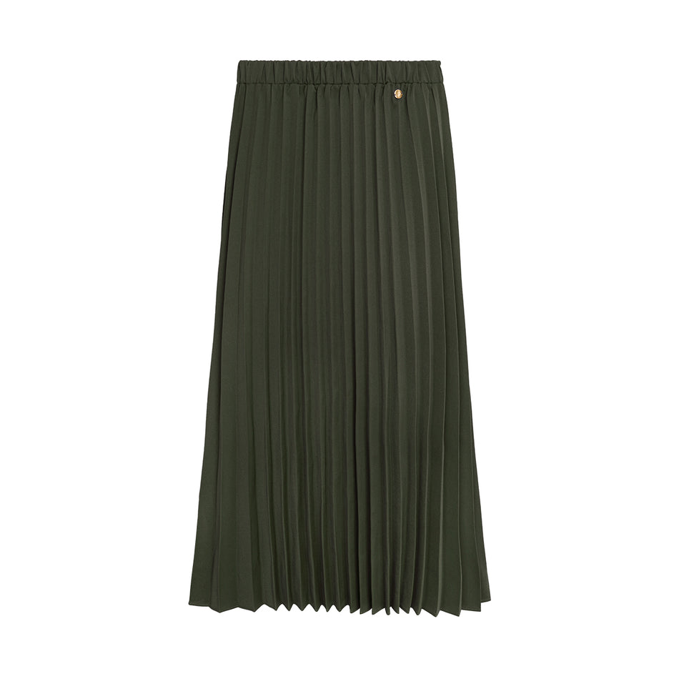 Steam Pleated Midi Skirt