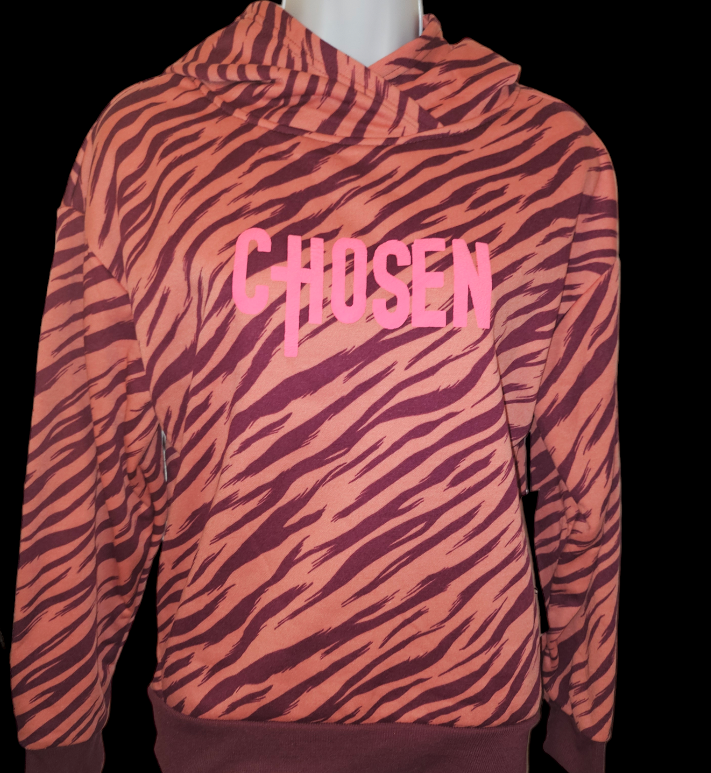 Purple and Pink Zebra Print Chosen Hoodie