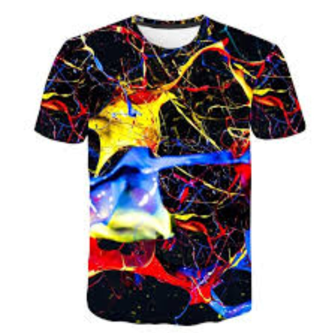 3D Gradient Flame Shirt