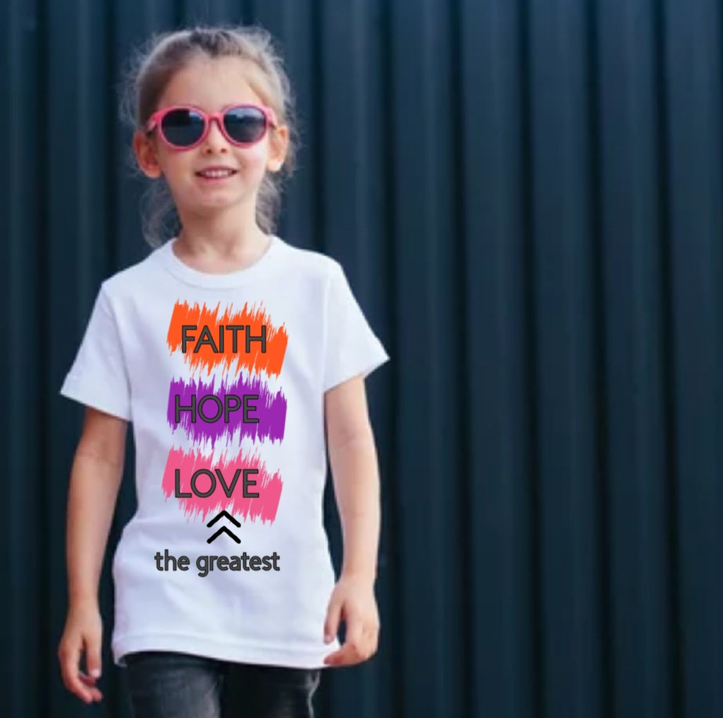 Kids Faith,Hope,Love T-shirt