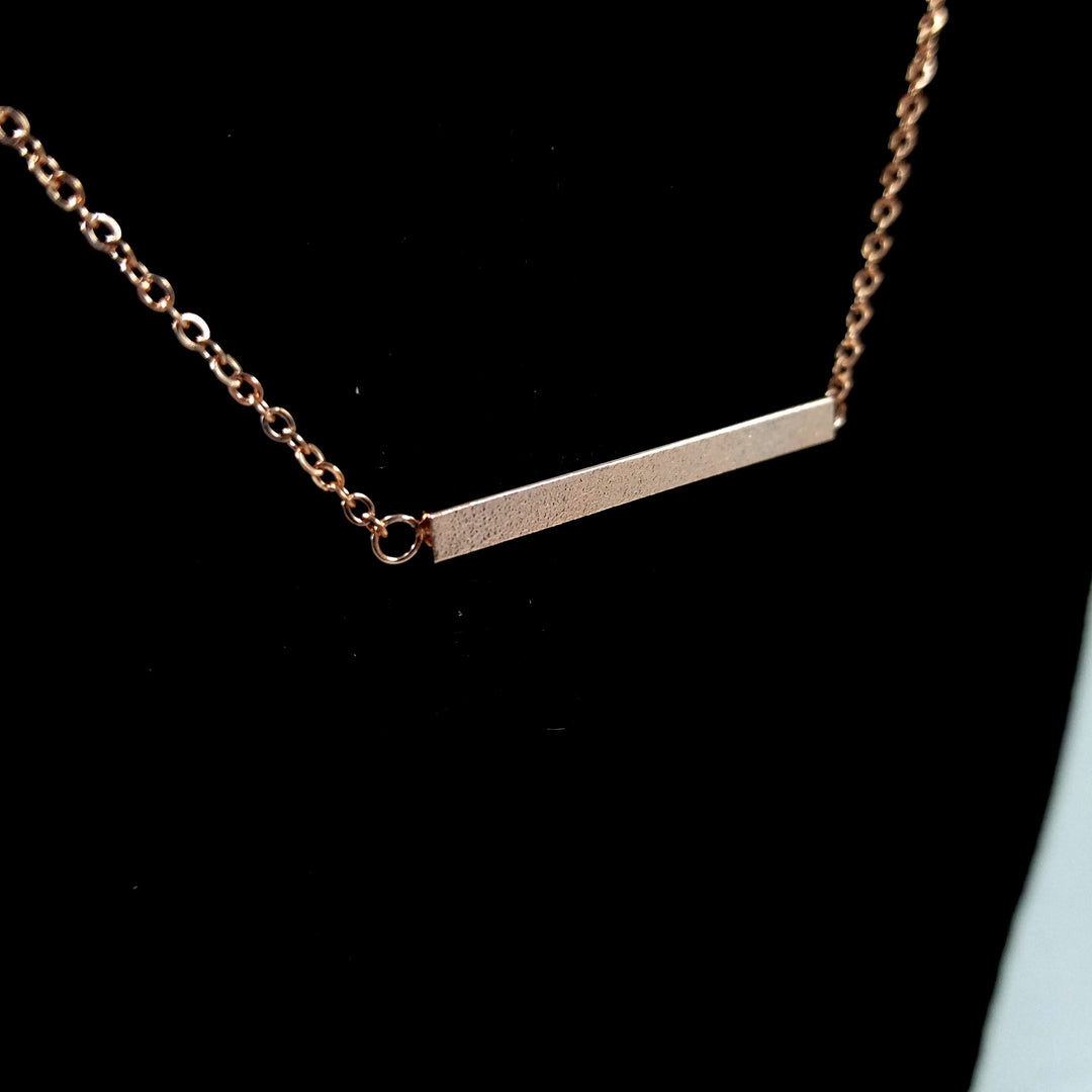 Rose Gold Stainless Steel Bar Chain