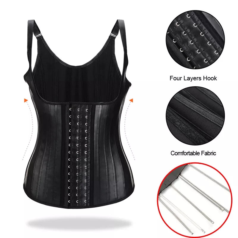 Latex waist trainer vest