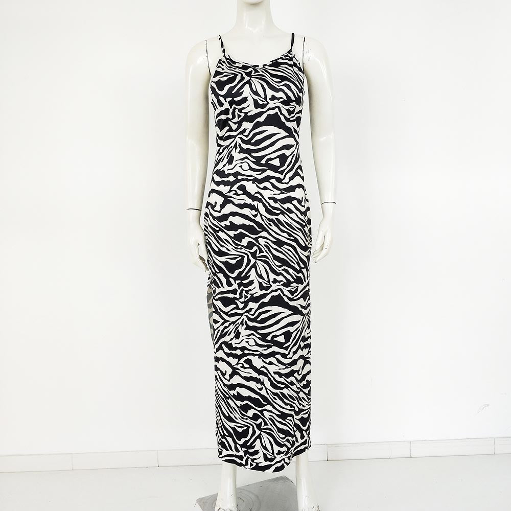 Zebra print maxi dress