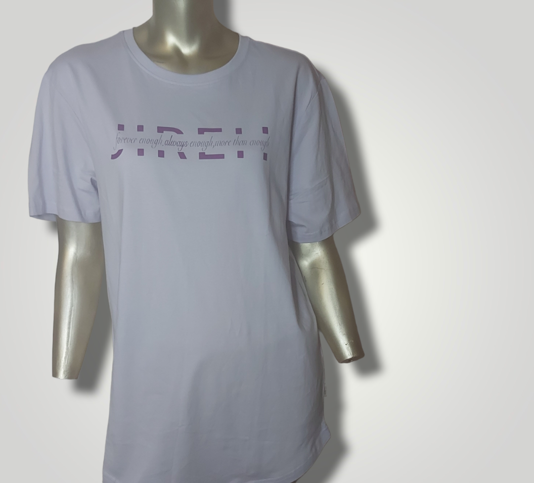 Purple Jireh Graphic Text Tshirt