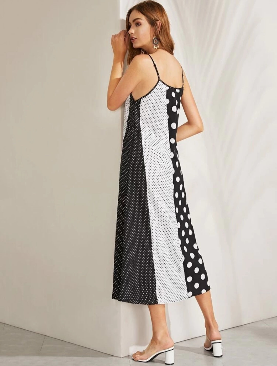 Plus Size Mixed polka dot dress