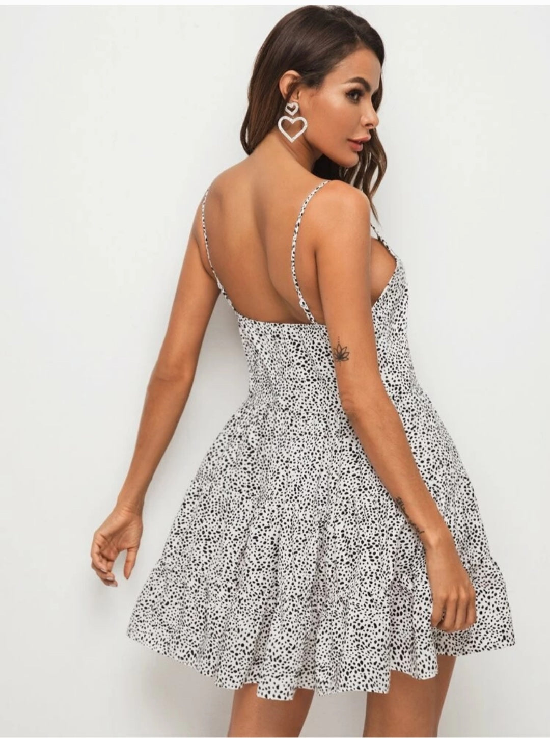 Dalmatian Print Slip Dress