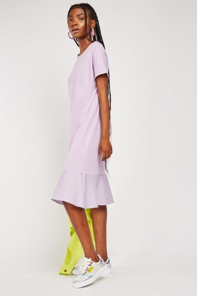 Flared Hem T-shirt dress